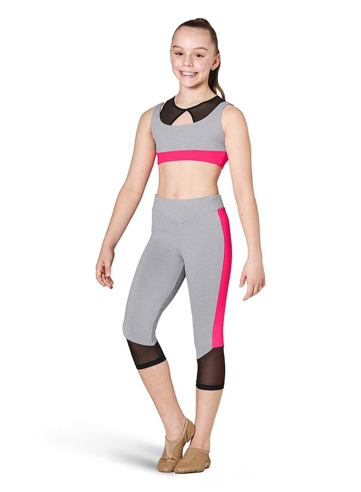 Mesh Panel Capri Leggings KA055P by Bloch