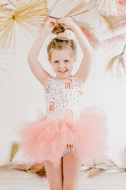 Peach Rainbow Tank Tutu Leotard by Mila & Rose
