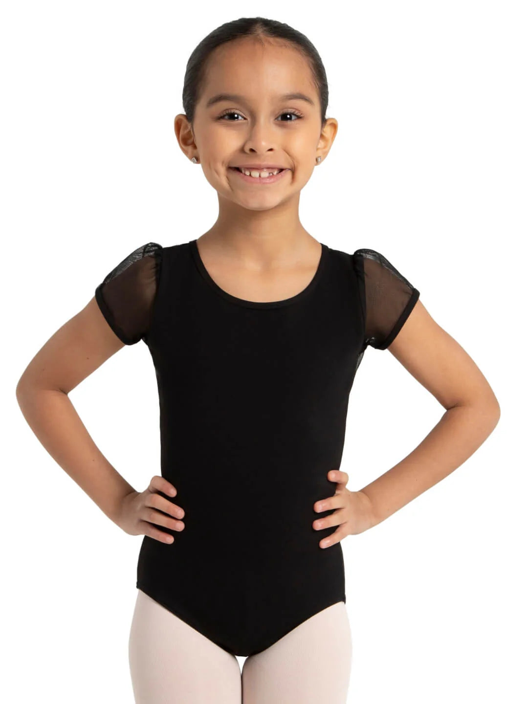 Puff Sleeve Keyhole Back Leotard - Girls 11311C by Capezio