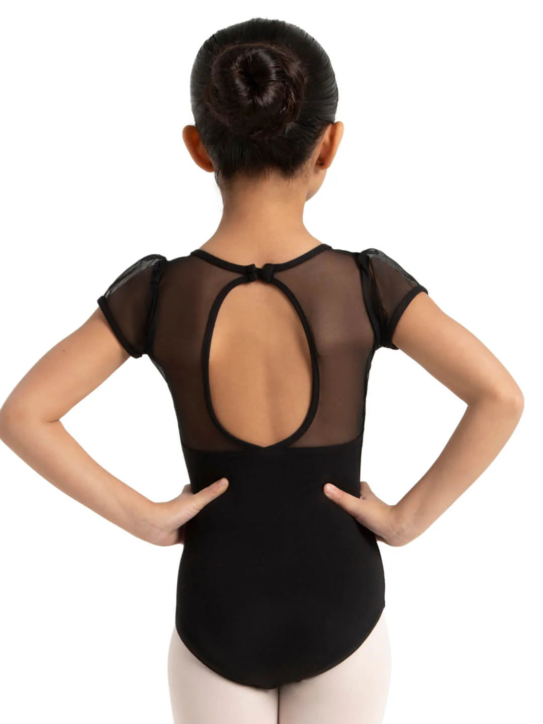 Puff Sleeve Keyhole Back Leotard - Girls 11311C by Capezio