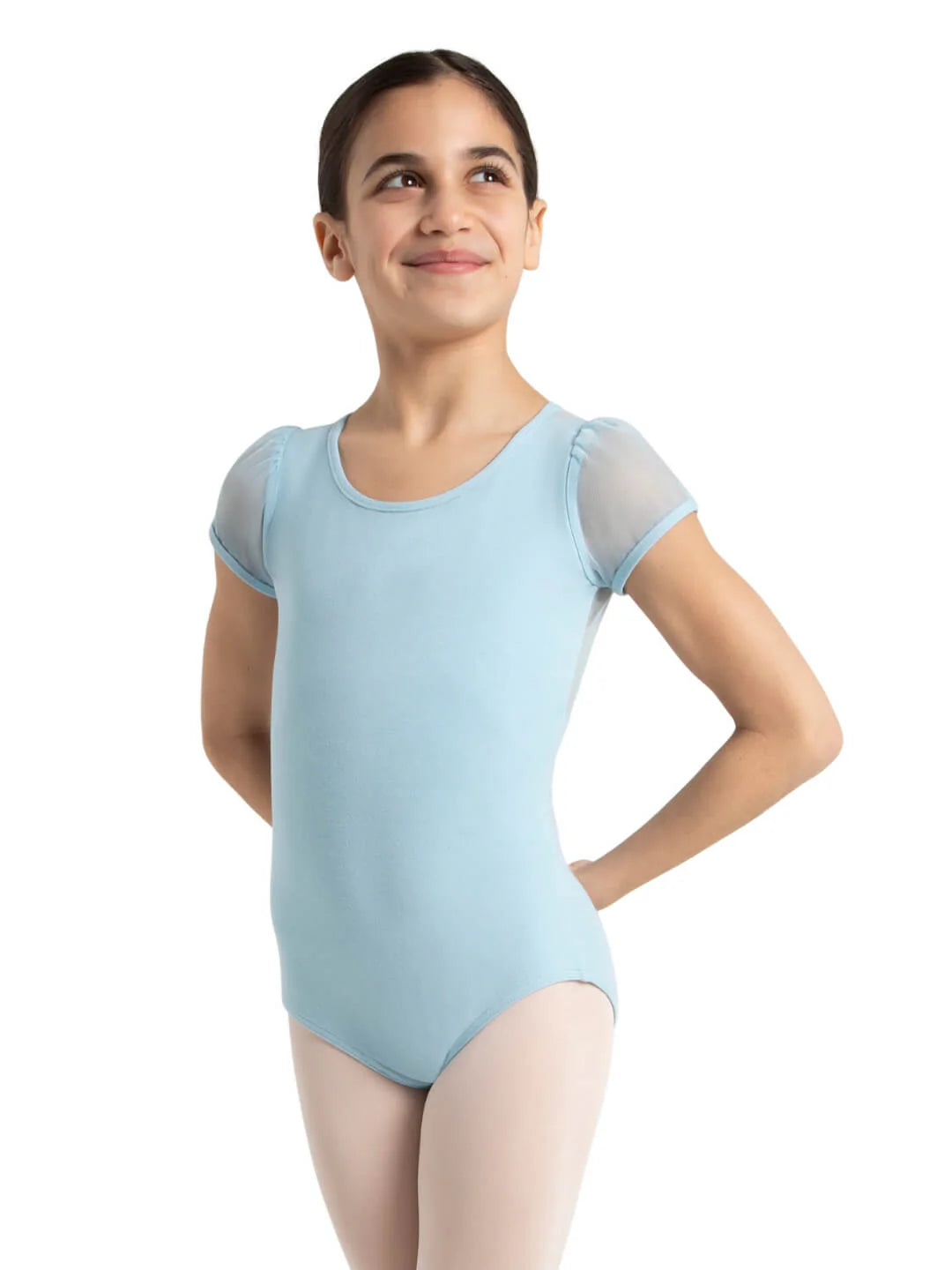 Puff Sleeve Keyhole Back Leotard - Girls 11311C by Capezio