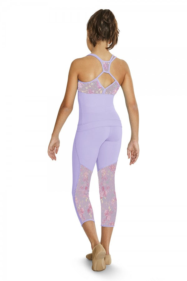 Mesh Panel 7/8 Length Legging by Bloch