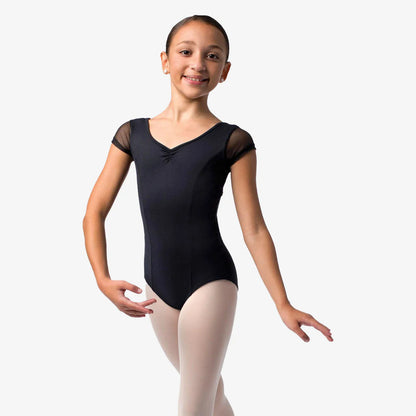 Nikita - SL140 Child Mesh Cap Sleeve Leotard with Keyhole Back by SoDanca