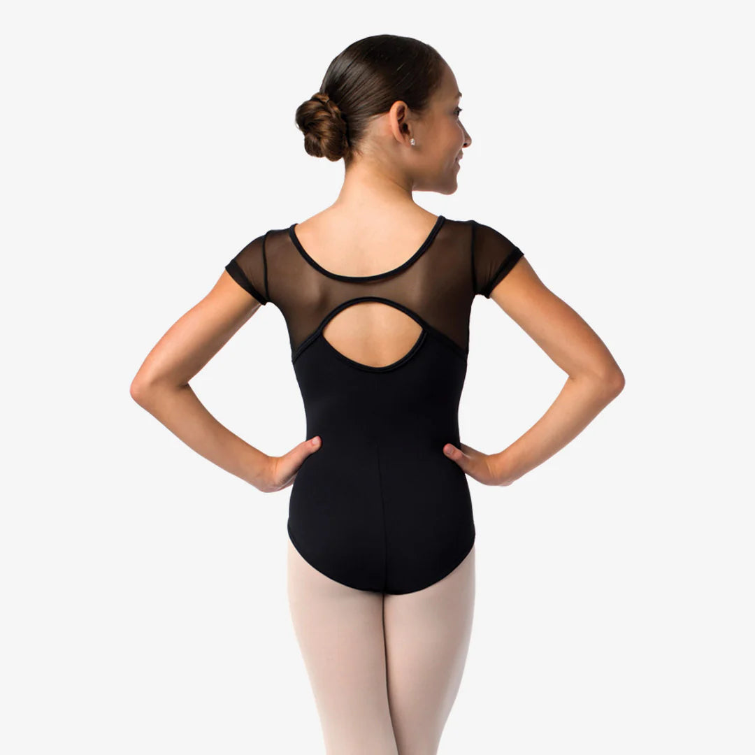 Nikita - SL140 Child Mesh Cap Sleeve Leotard with Keyhole Back by SoDanca