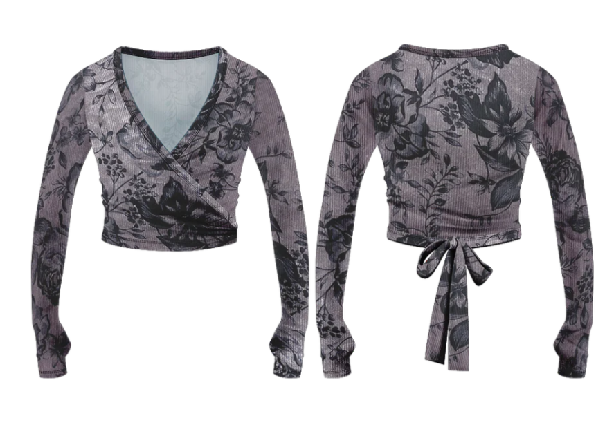 Velvet Crossover Wrap by Danse de Paris