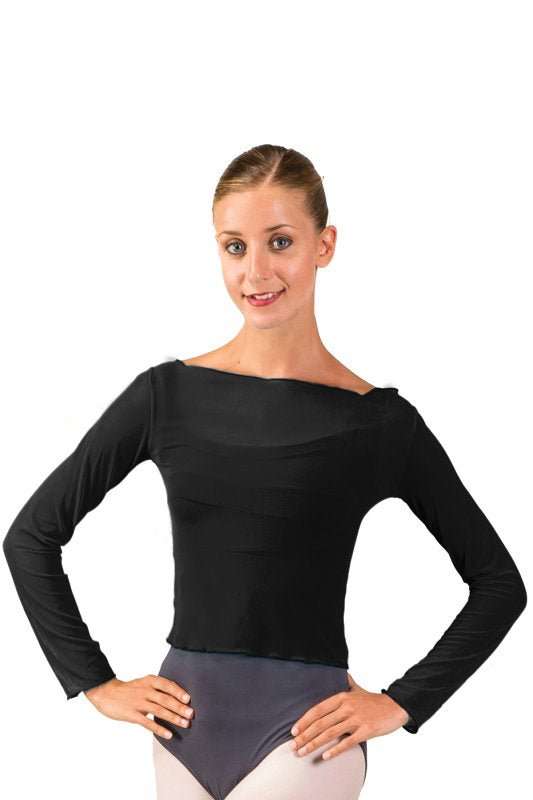 Natasha Mesh Pull Over Top by Ballet Rosa