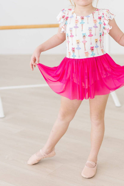 Ballerina Bows S/S Twirl Leotard by Mila & Rose